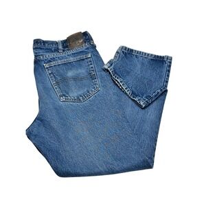 Lee Relaxed Fit Straight Leg Jeans Men's 38x30 Blue Denim Classic Casual